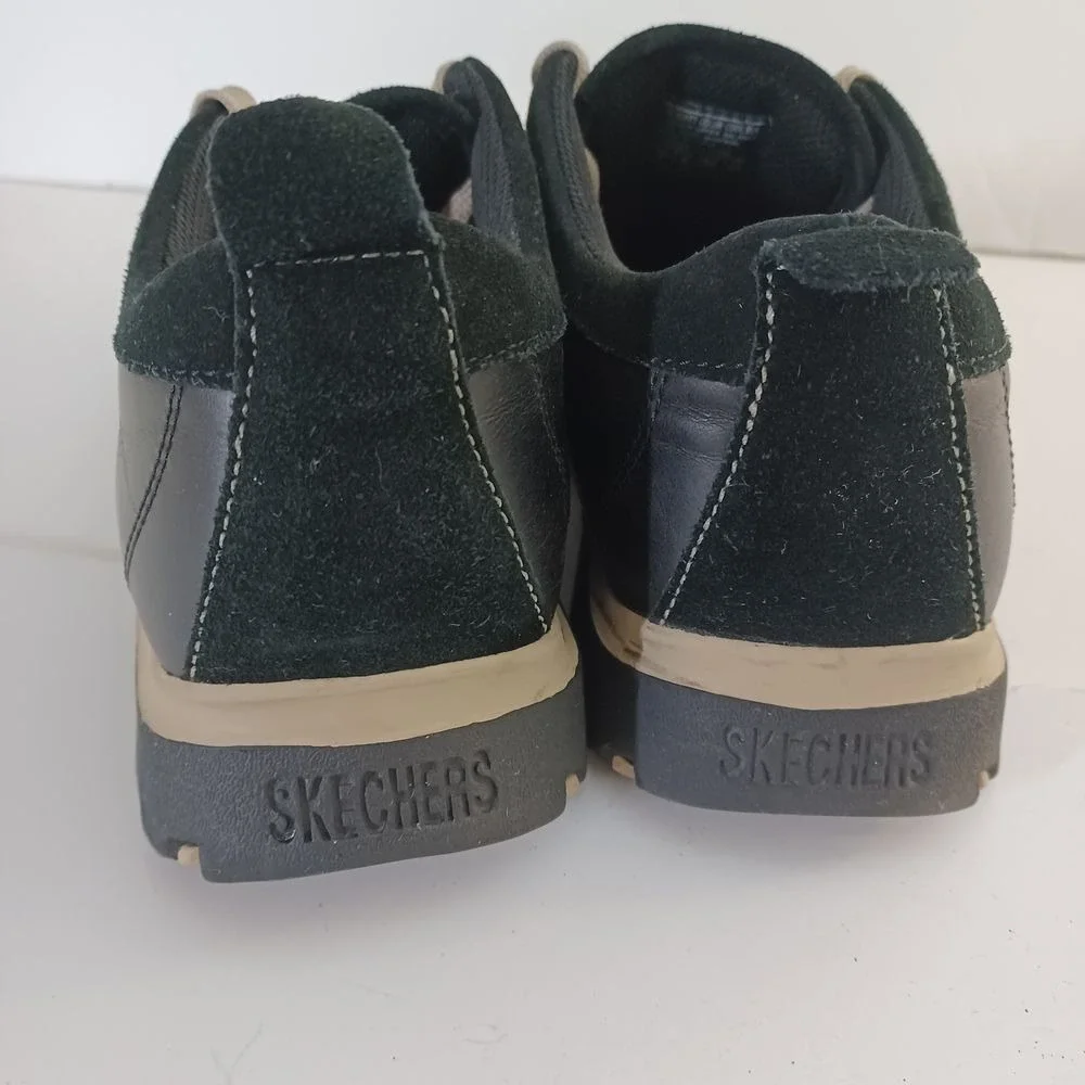 Skechers Grunge 90s Y2K‎ Bowling Oxford Leather Shoes Leather Black Chunky Sz 9